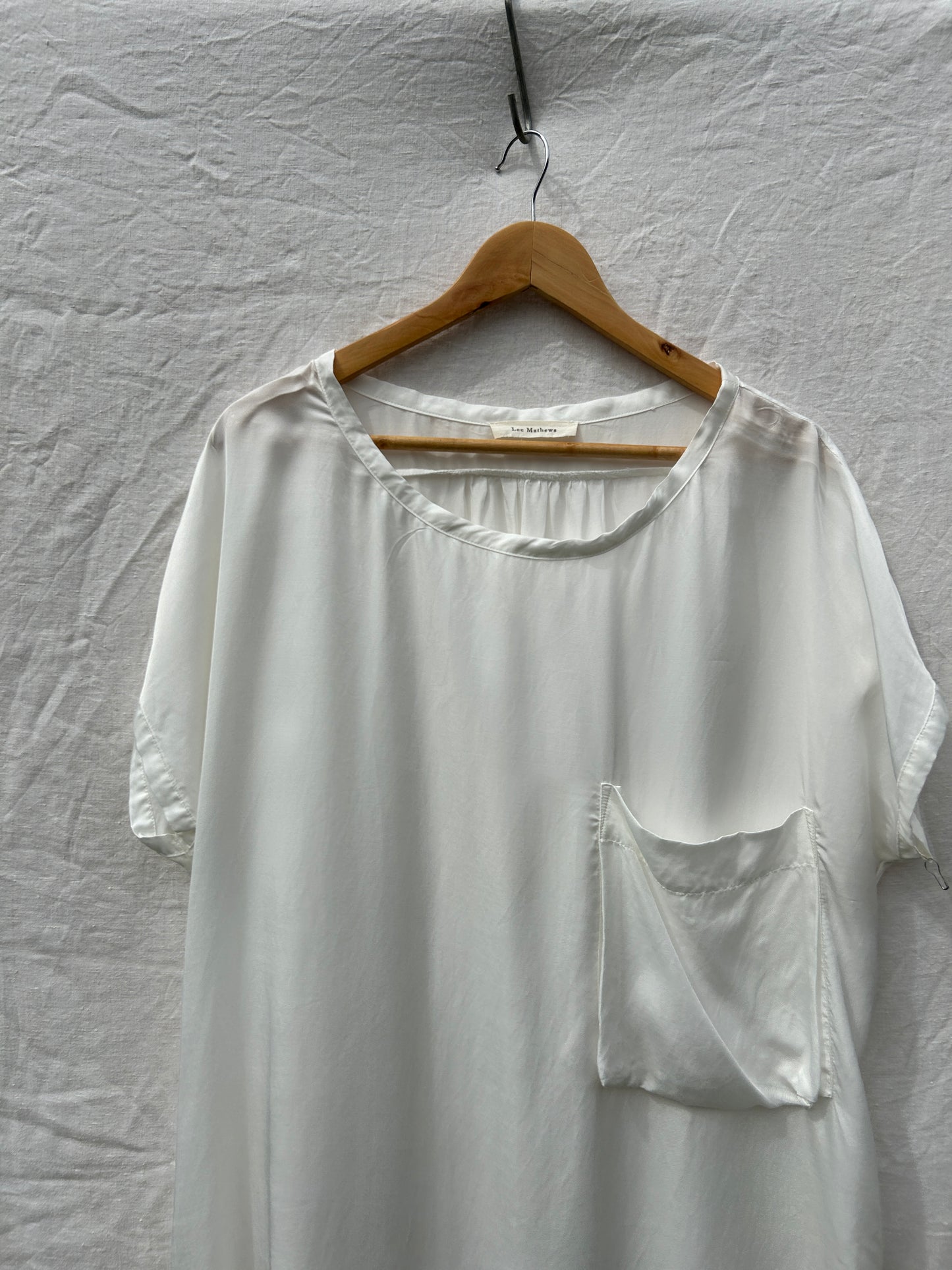 Lee Mathews silk shirt dress, S-M
