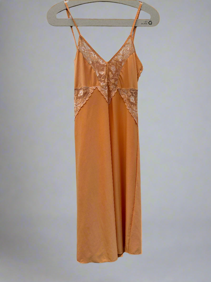 Vintage orange slip dress, 8