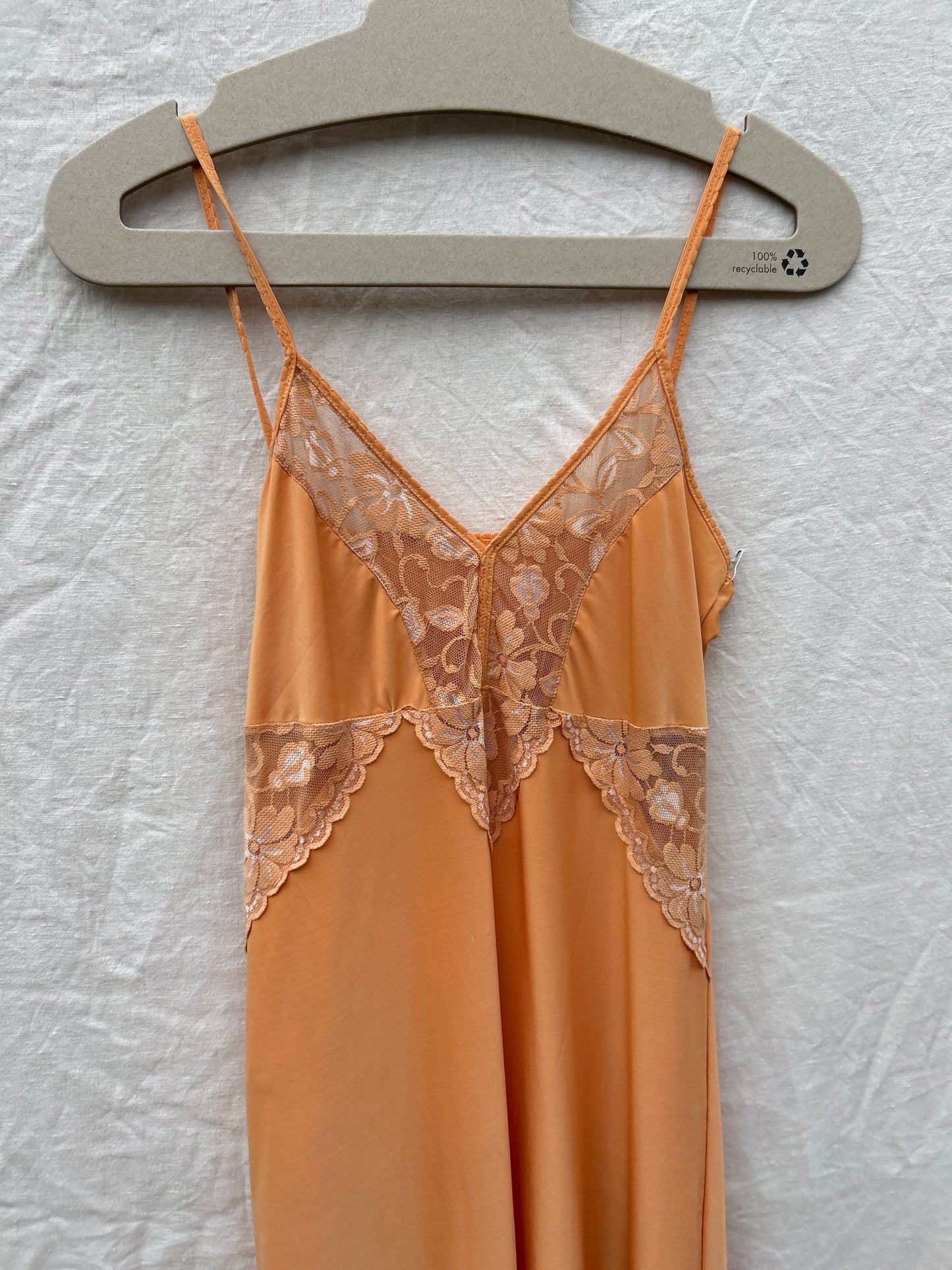 Vintage orange slip dress, 8