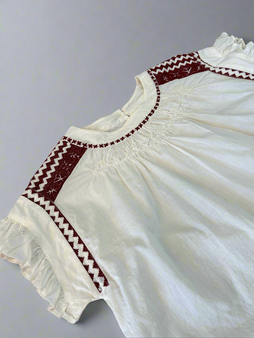 Flannel top with embroidery, 8
