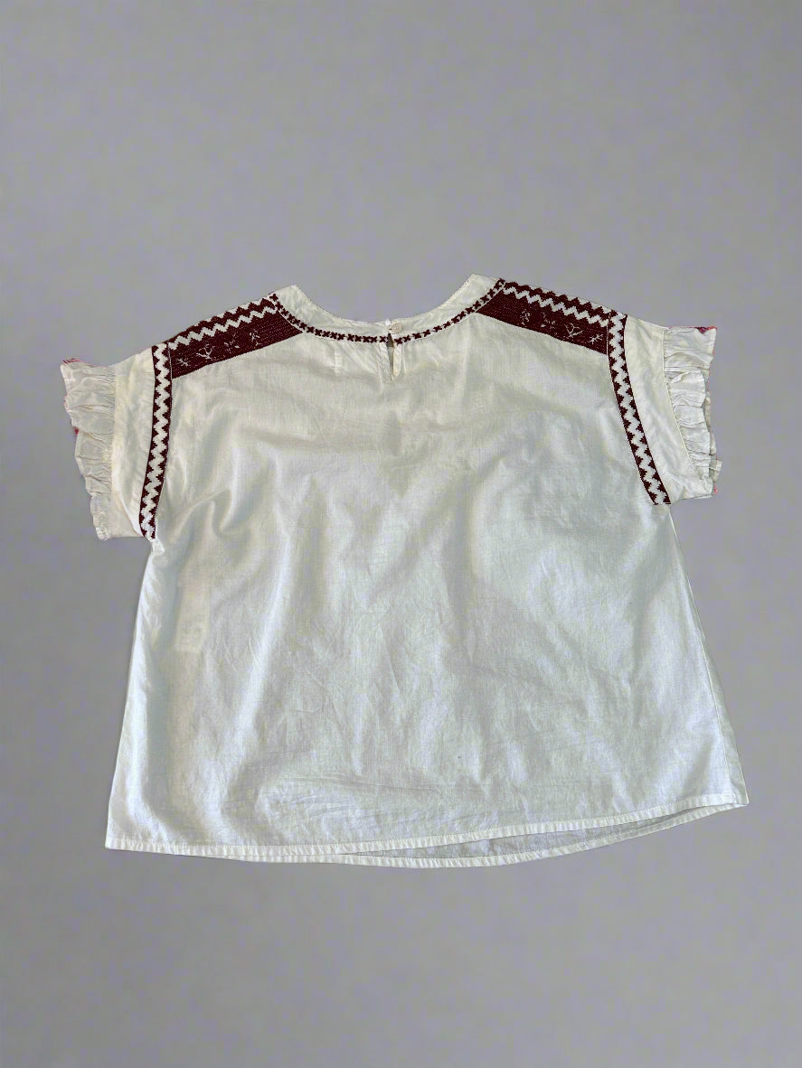 Flannel top with embroidery, 8