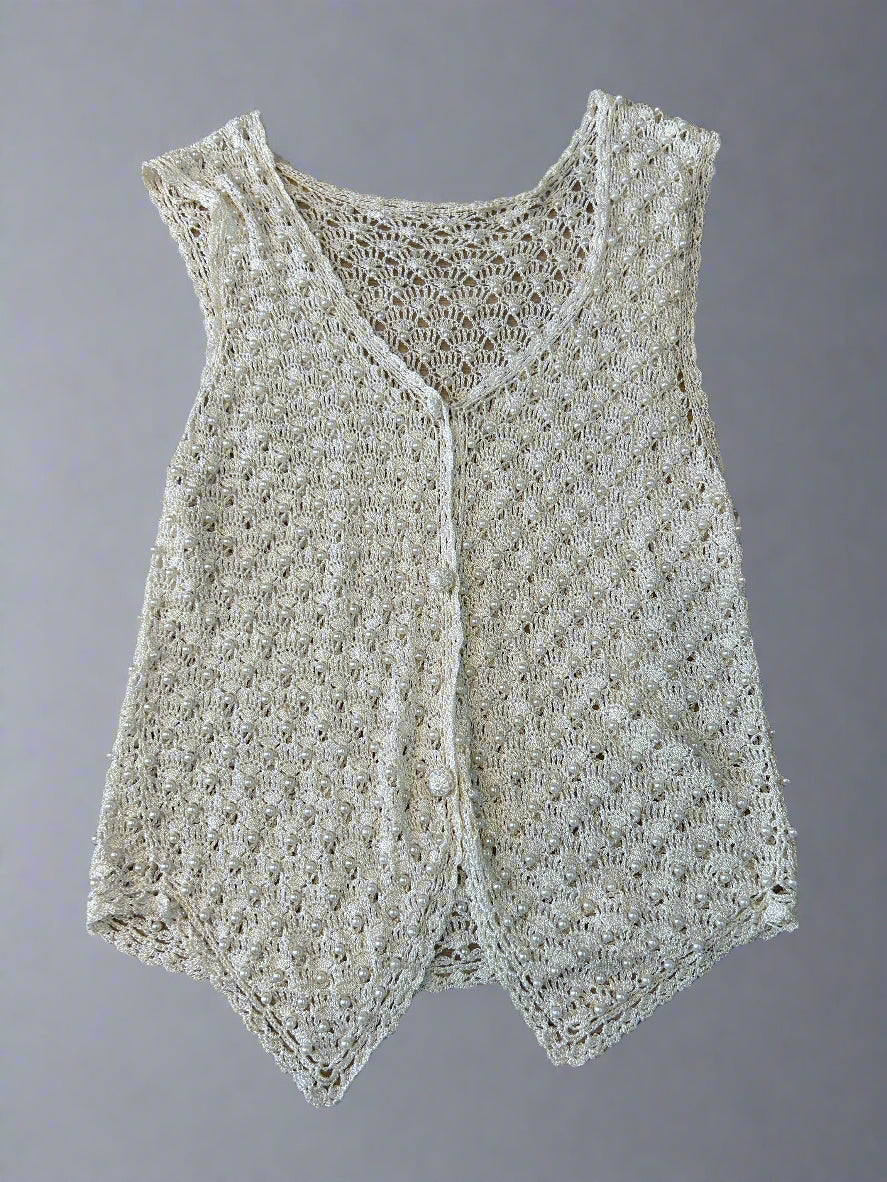 Vintage crochet vest, 6