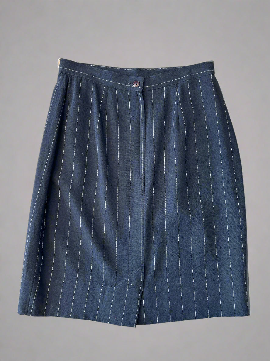 Vintage Adam Bennett pinned stripe skirt, 6-8