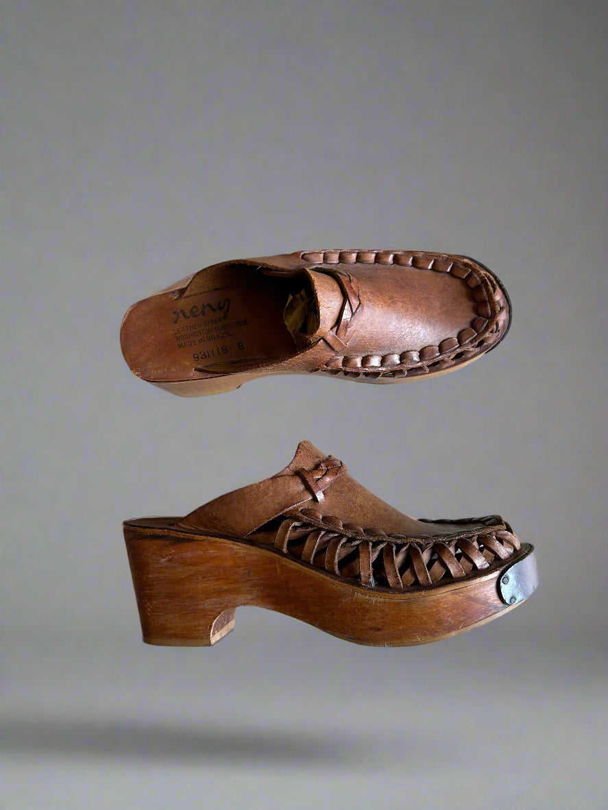 Vintage wooden clogs, 36