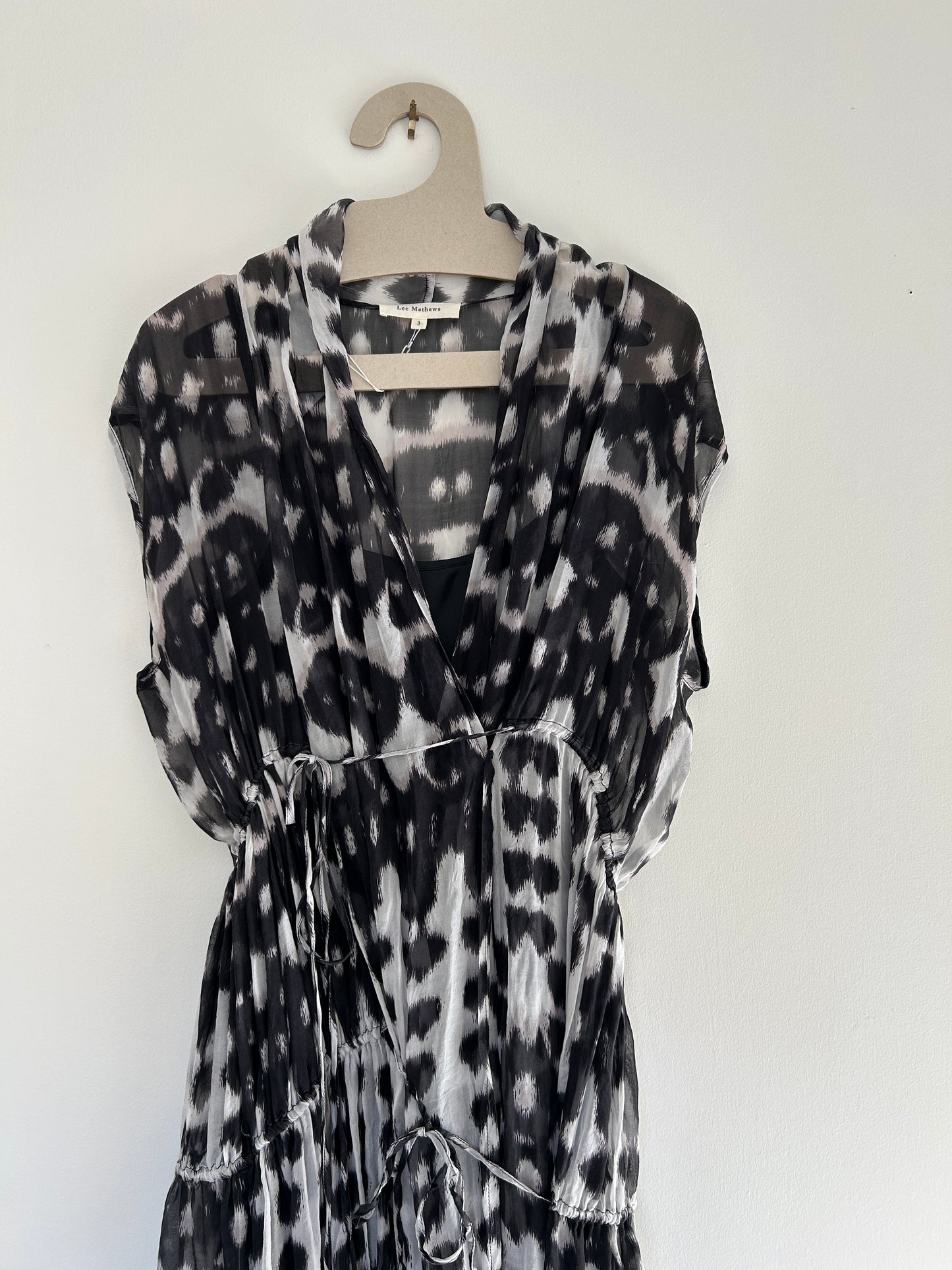 Lee Mathews Silk wrap dress, 14