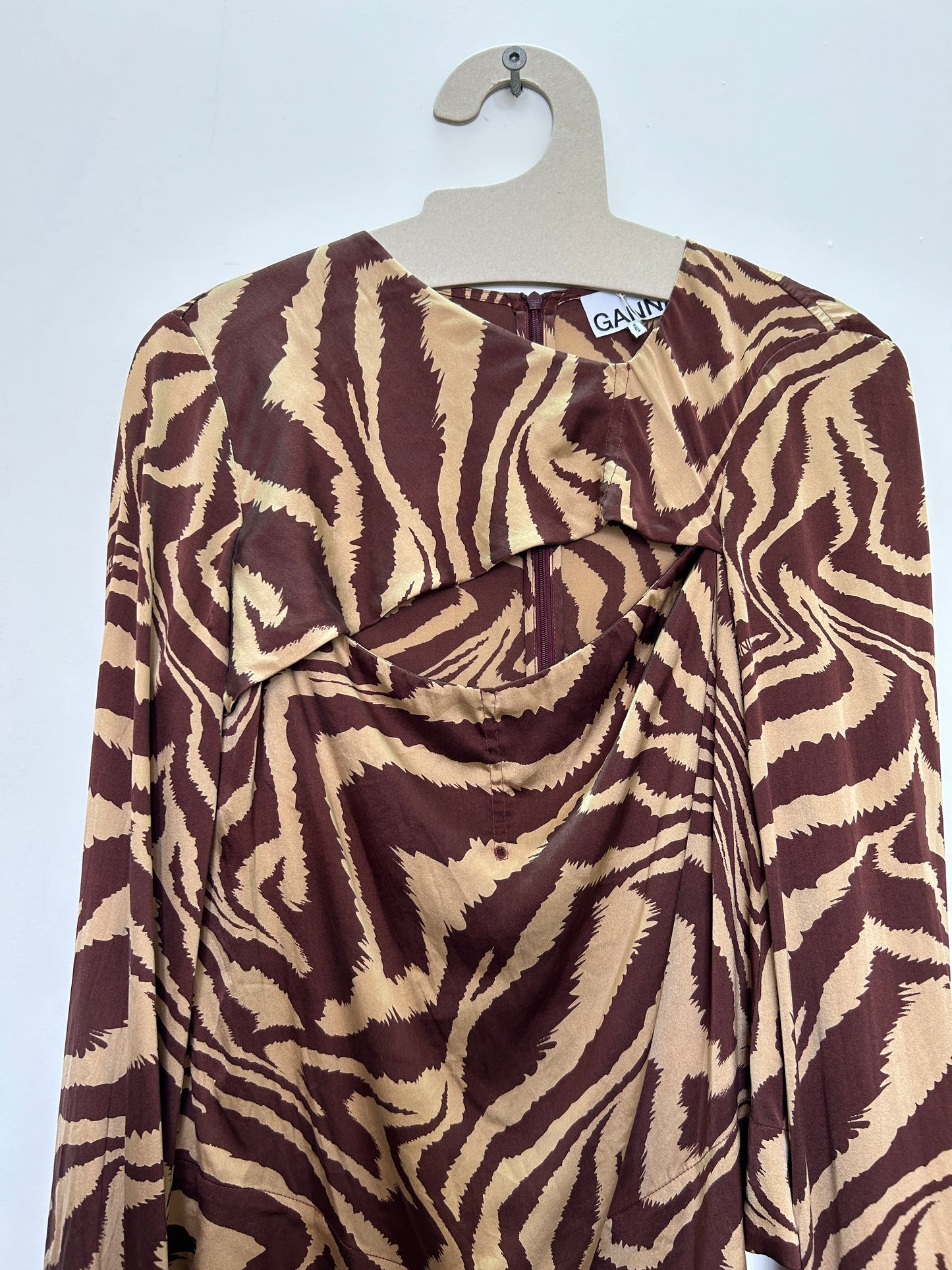 Ganni silk top, 10