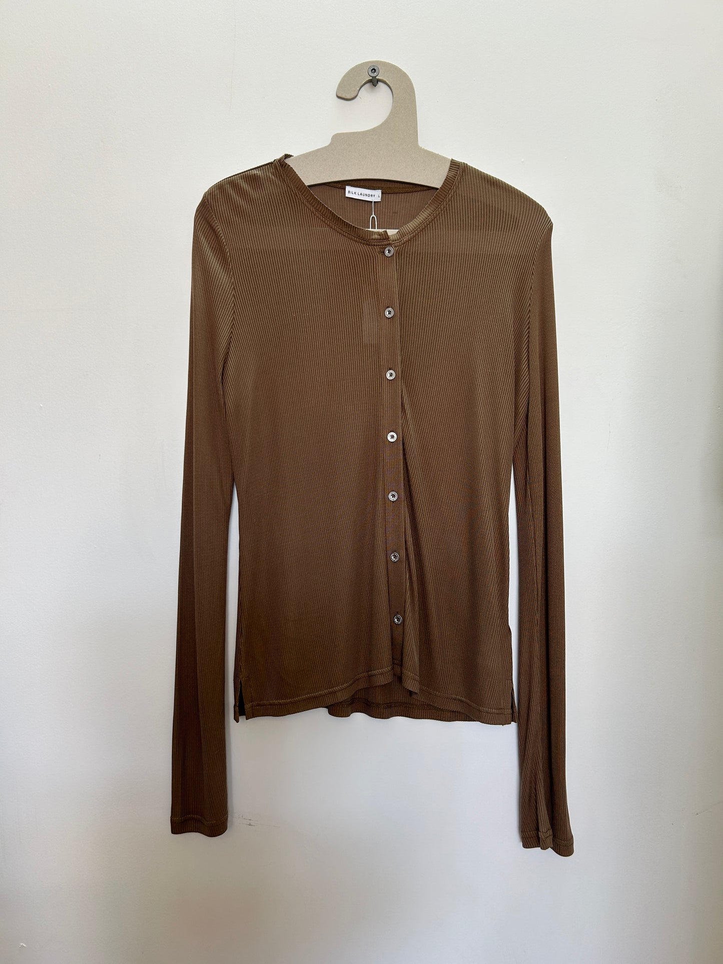 Silk Laundry Cardigan, L