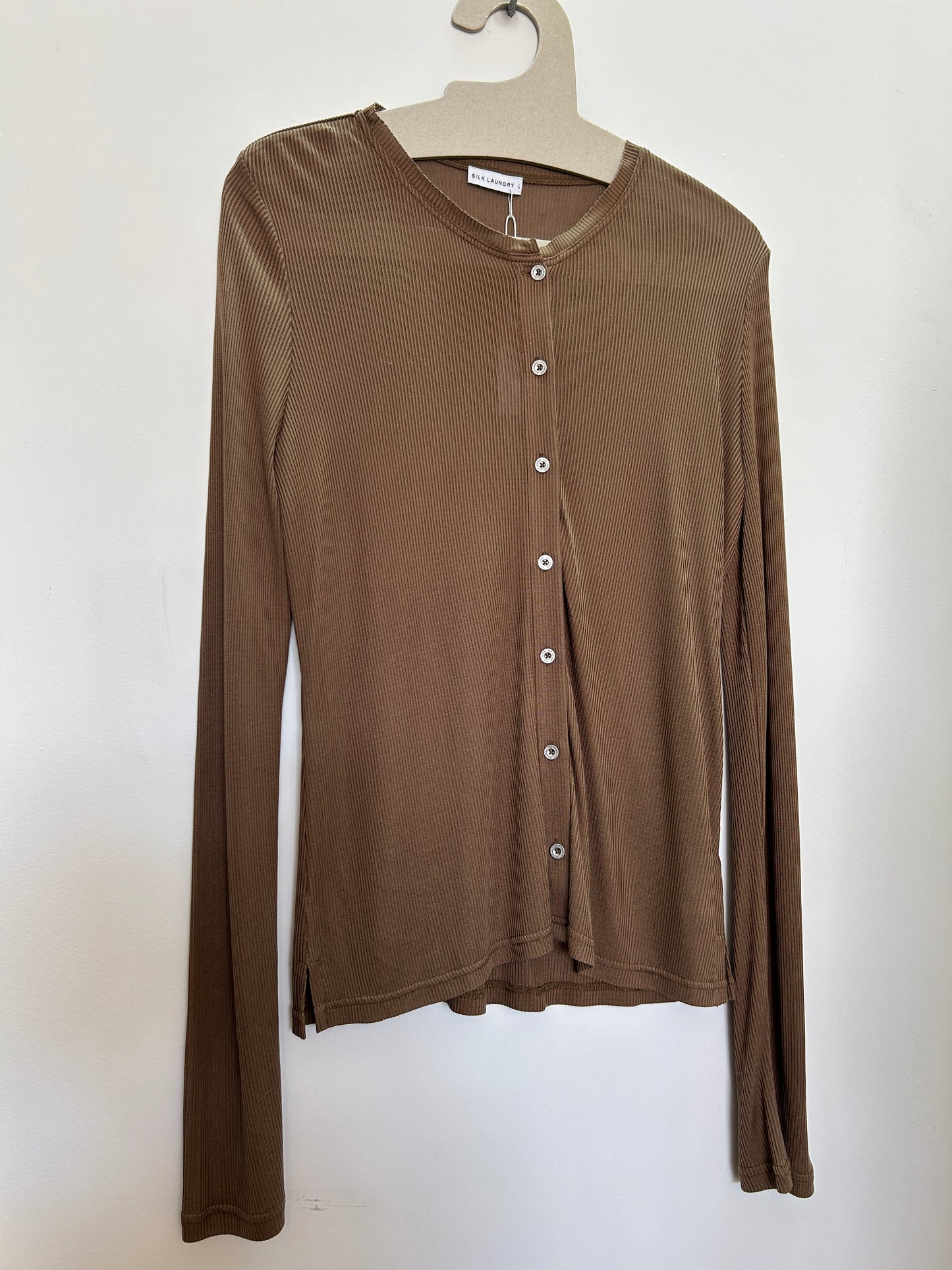 Silk Laundry Cardigan, L