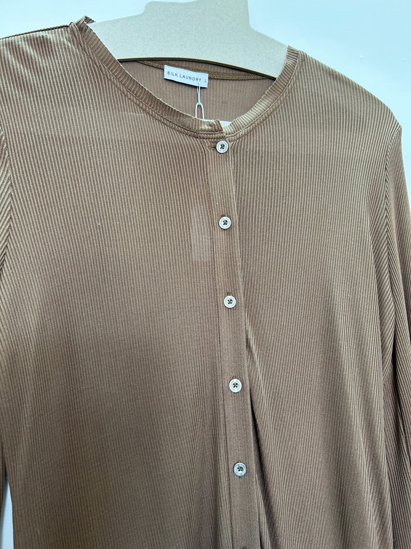 Silk Laundry Cardigan, L