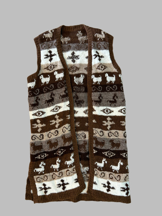 Vintage handknittet vest, 8