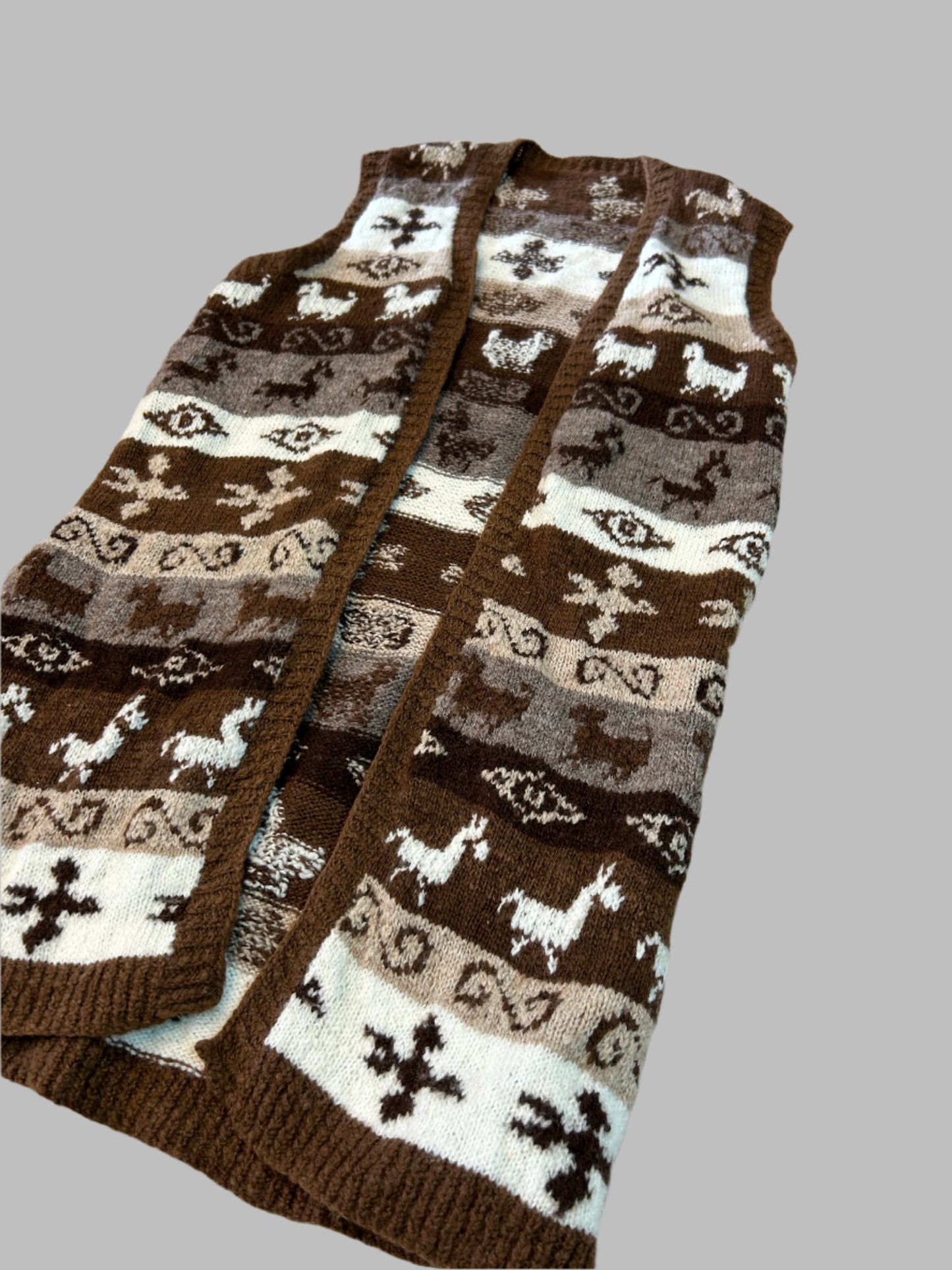 Vintage handknittet vest, 8